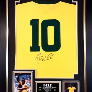 Pelé Signed Shirt Presentation Framed