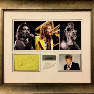 Sir Rod Stewart Signed Presentation Framed