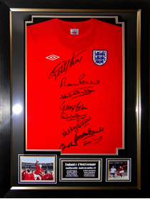 England 1966 World Cup Winners Signed Shirt Presentation