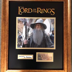 Ian McKellen – Gandalf The Lord of the Rings Signed Presentation Framed