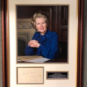 Margaret Thatcher (1925-2013) Signed Presentation Framed