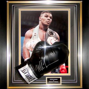 Mike Tyson Signed Boxing Glove Presentation Framed